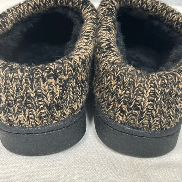 Clarks Angelina Knitted Collar Suede Clog Slipper Mule Shoe-Black-Women Size 9 - Picture 5 of 11